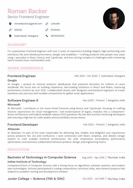 Resume Template 2