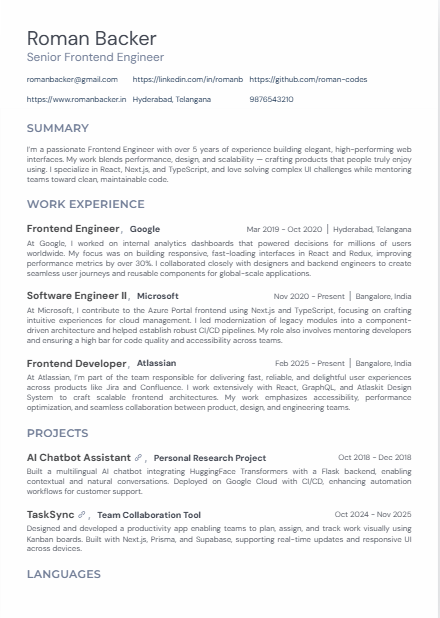 Resume Enhancement Preview