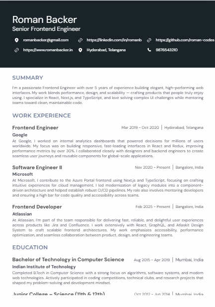 Creative Resume Template